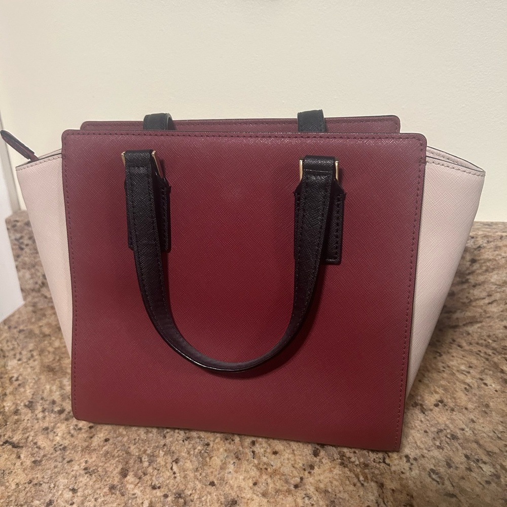 Kate Spade Cranberry and Black Bag - Picture 4 of 7